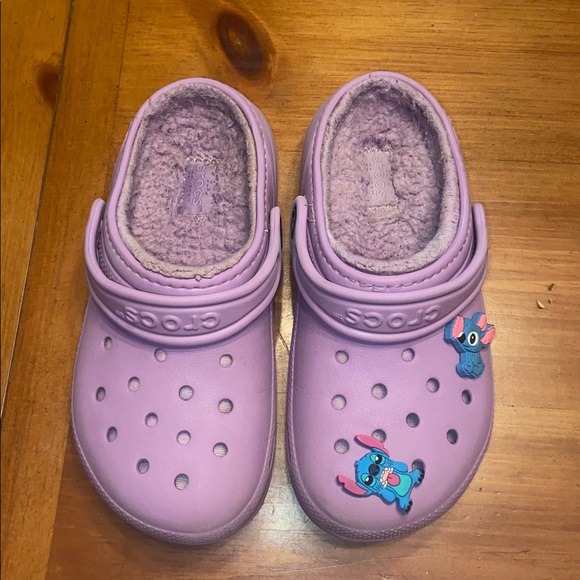 Crocs classic clog lined lavender size 1 - Picture 2 of 9